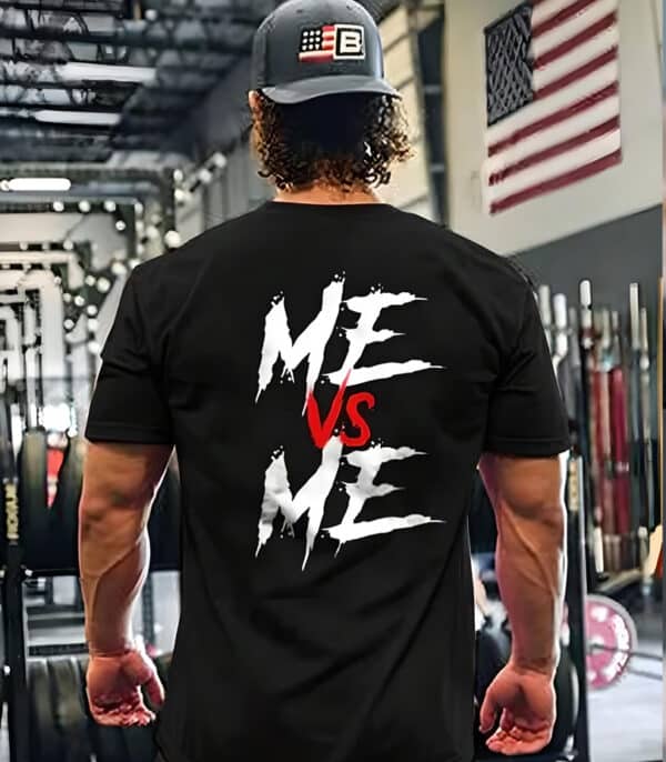 Me Vs Me Oversized T-shirt , Gym Oversized Tshirt, Black Oversize Tshirt