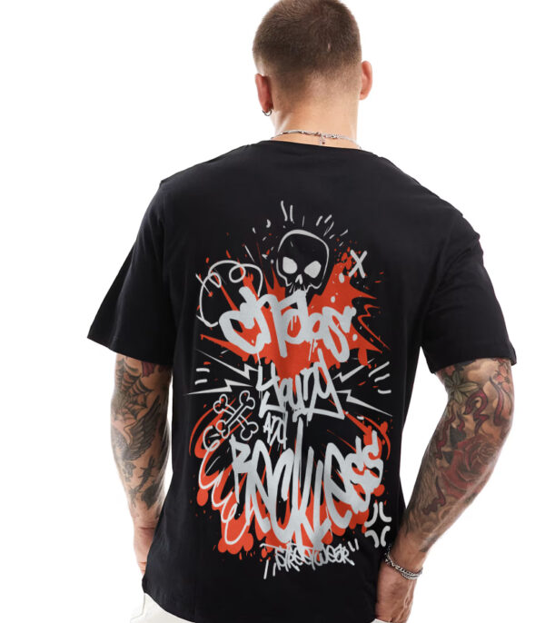 Graffiti Skull T-Shirt, Street Art Skull Graphic Tee