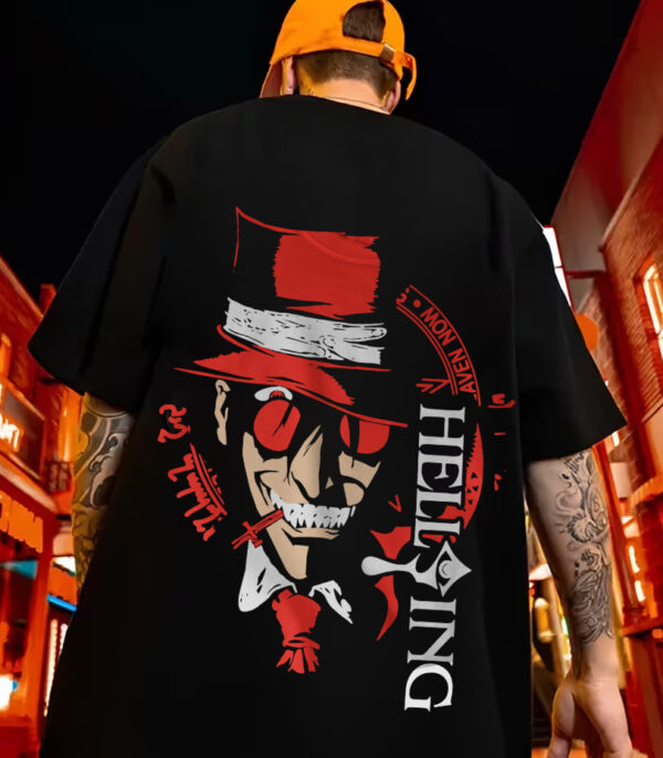 Hellsing T-Shirt, Anime Oversize Tee, Graphic Printed Oversized T-Shirt