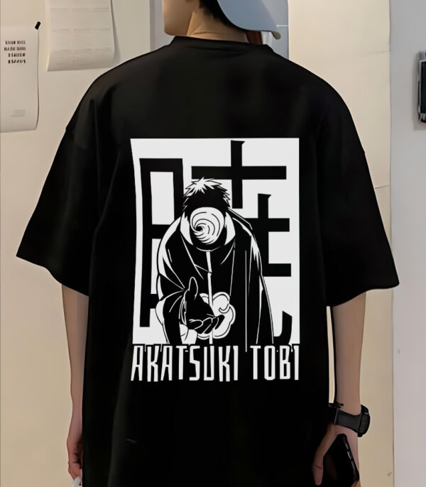 Naruto Oversize T-Shirt, Anime Oversize Tee, Black Naruto T-Shirt