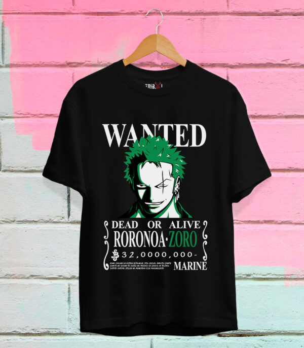 Roronoa Zoro Wanted T-Shirt, Zoro T-Shirt, One Piece Anime T-Shirt, One Piece T-Shirt