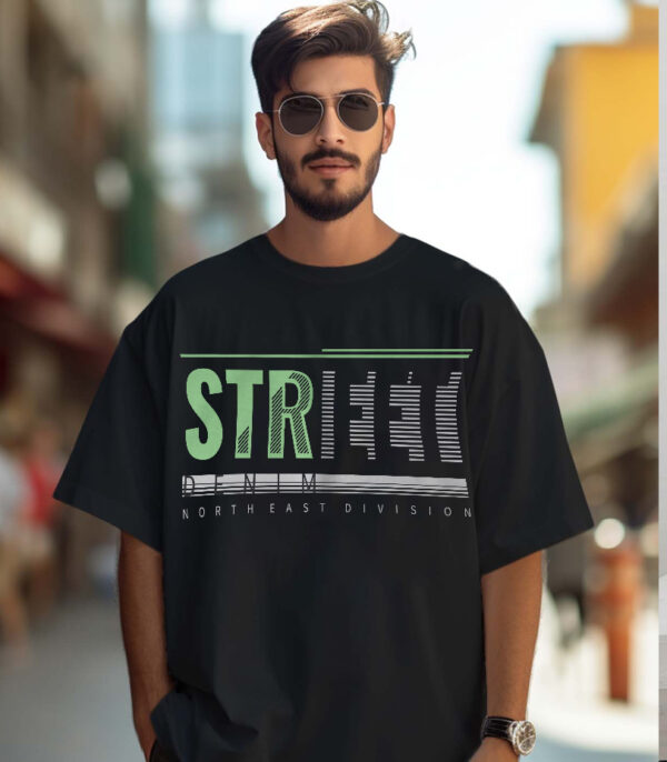 STRI Denim North East Division T-Shirt, Striped Design T-Shirt