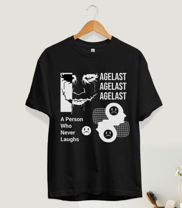 Agelast T-Shirt, Dark Aesthetic Graphic Tee, Urban T-Shirt, Black