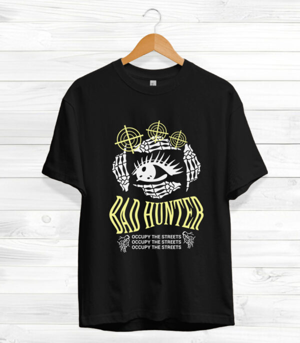 Streetyle Graphic Printed T-Shirt, Eye and Skull Design Tee, Dark Humor tee