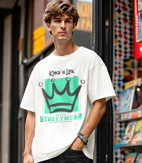 King's Life T-shirt, Crown Graphic Oversize T-shirt