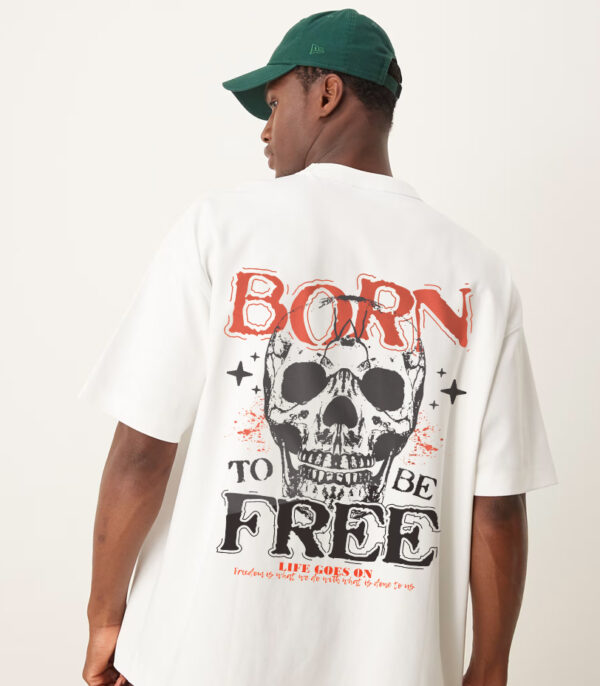 T-shirt with Born to Be Free, Positive Vibes Tee