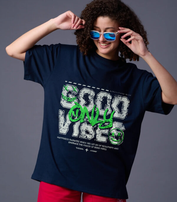 Good Vibes T-shirt, Choose Happiness Oversize T-shirt