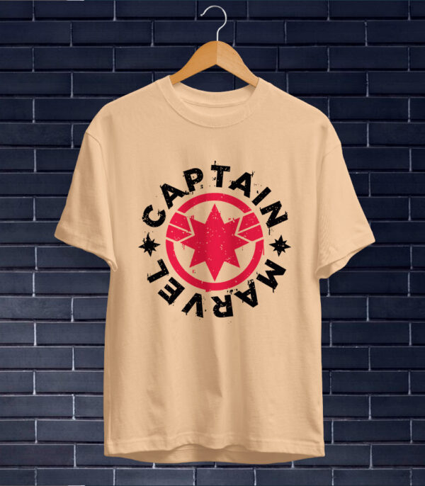 Captain Marvel T-Shirt, Minimalist Captain Marvel Design