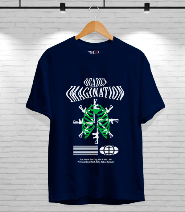 Deadly Imagination T-Shirt, Graphic Printed T-Shirt, Urban Streetwear Tshirt, Cool Printed Tee