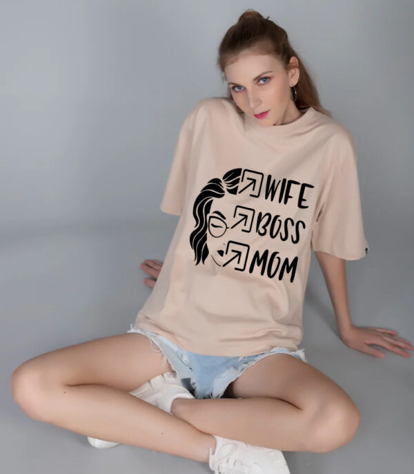 Wife, Boss, Mom T-Shirt, Simple Superwoman Style