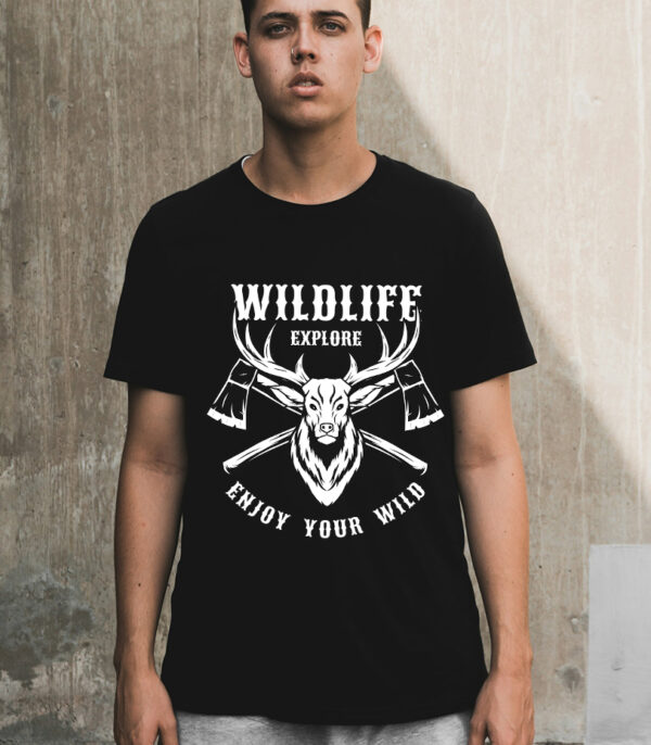 Wildlife Explore Enjoy Your Wild T-Shirt, Modern Outdoor Apparel