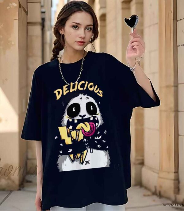 Black Oversized T-shirt Graphic Printed
