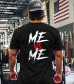 Me Vs Me Oversized T-shirt , Gym Oversized Tshirt, Black Oversize Tshirt