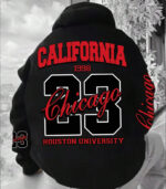 Chicago 23 Hoodie for Men and Wome, Streetwear Hoodie, Printed Black Hoodie
