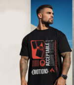 Acceptable Emotions T-shirt, Bold Typography Tee
