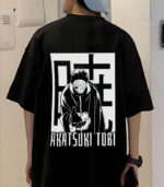 Naruto Oversize T-Shirt, Anime Oversize Tee, Black Naruto T-Shirt