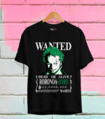 Roronoa Zoro Wanted T-Shirt, Zoro T-Shirt, One Piece Anime T-Shirt, One Piece T-Shirt
