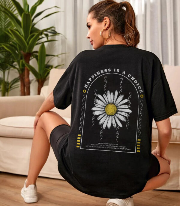 Positive Vibes Oversized T-Shirt, Printed Oversized T-Shirt, Graphic Printed T-Shirt