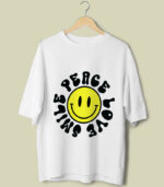 Peace Love Smile Tee, Spread Love and Peace with Oversize T-shirt