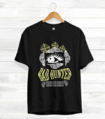 Streetyle Graphic Printed T-Shirt, Eye and Skull Design Tee, Dark Humor tee