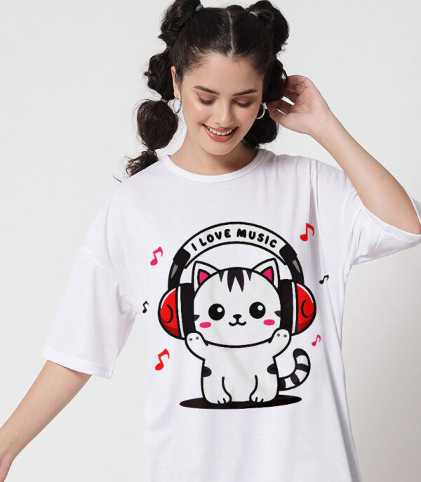 Cat Loves Music Shirt, Groovy Cat T-shirt