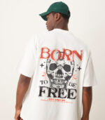 T-shirt with Born to Be Free, Positive Vibes Tee
