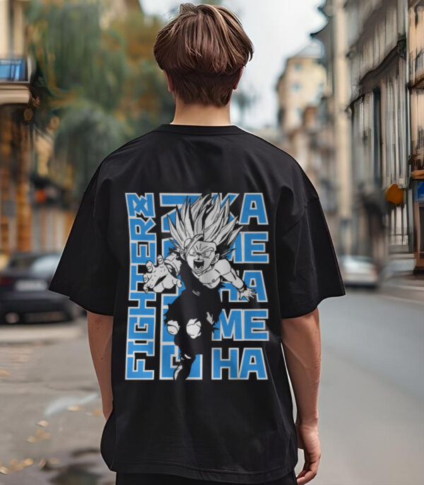 Bragon Ball Z Oversize T-Shirt, Black Ovesized T-Shirt, Graphic Printed Anime T-shirt
