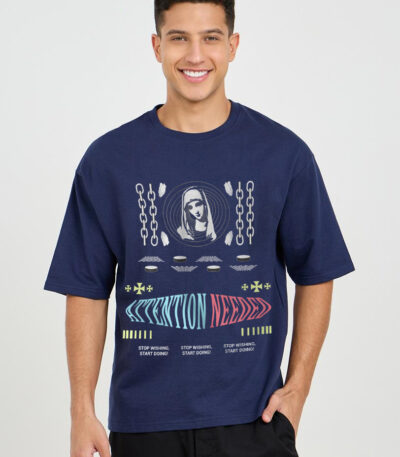 Attention Needed Tee, Chained Virgin Mary T-shirt