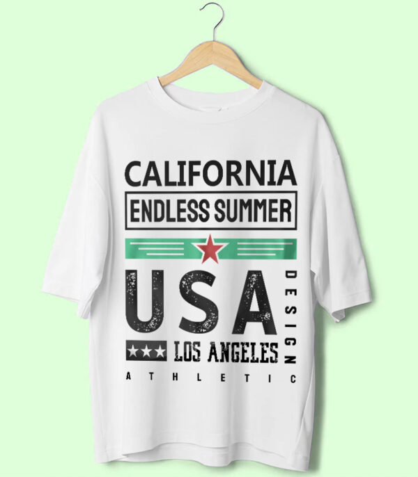 West Coast Athletic Tee, California Athletic T-Shirt, Oversize T-Shirt