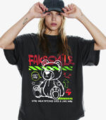 Fake Smile T-shirt, Hidden Emotions with oversize T-shirt
