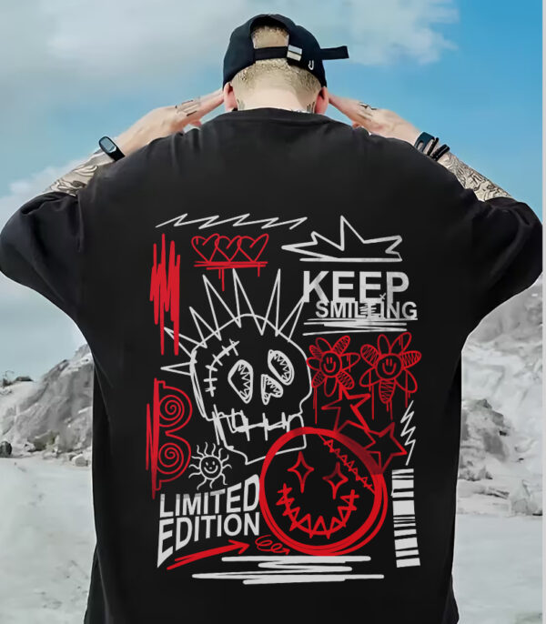 Keep Smiling T-shirt, Spread Positivity, Oversize T-shirt
