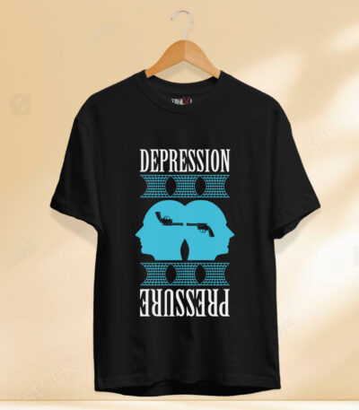 Depression T-Shirt, Graphic Printed T-Shirt
