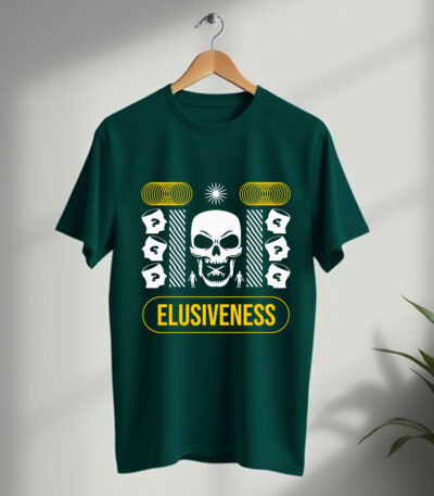 Elusive T-Shirt, Skull Design Tee, Urban Graphic Printed T-Shirt, Streetwear Tshirt