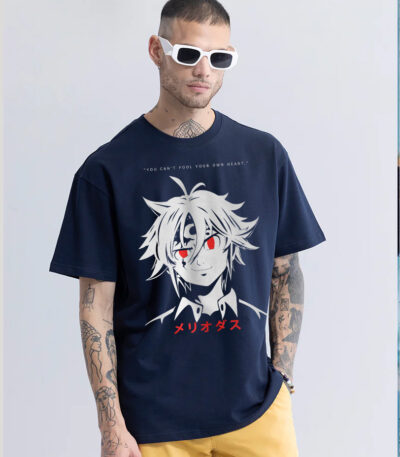 Graphic Printed Anime Oversize T-shirt, Streetstyle Anime T-Shirt