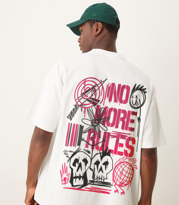 Edgy Typography T-shirt, Slogan Tee