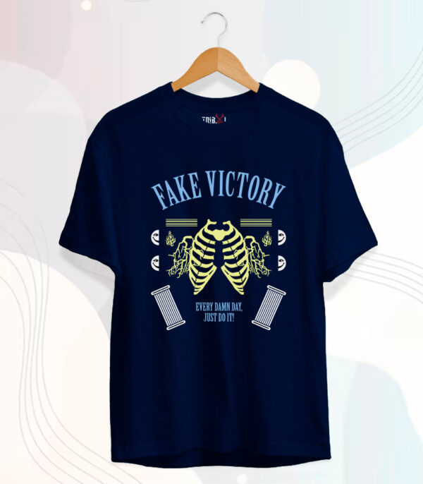 Fake Victory T-Shirt, Urban Streetwear T-Shirt, Graphic Printed Tee, Cool Tshirt