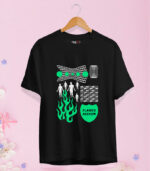Flames Seeker T-Shirt, Urban Streetstyle Printed T-Shirt, Abstract Design Tee