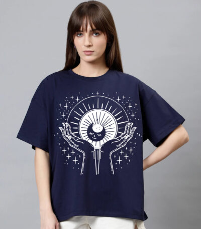 Moon and Stars T-Shirt, Minimalist Moon and Stars Design